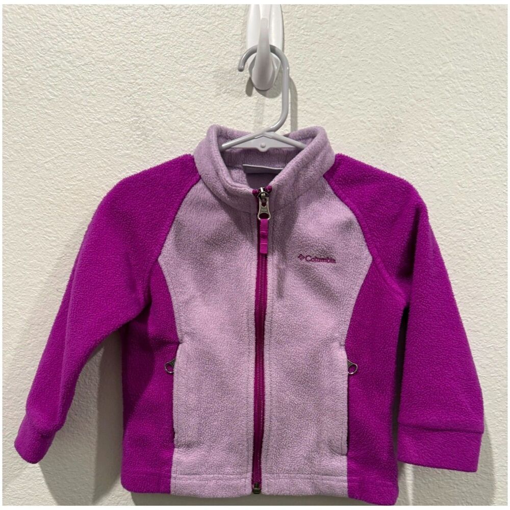 COLUMBIA Benton Springs Toddler Girl Purple Fleece Jacket